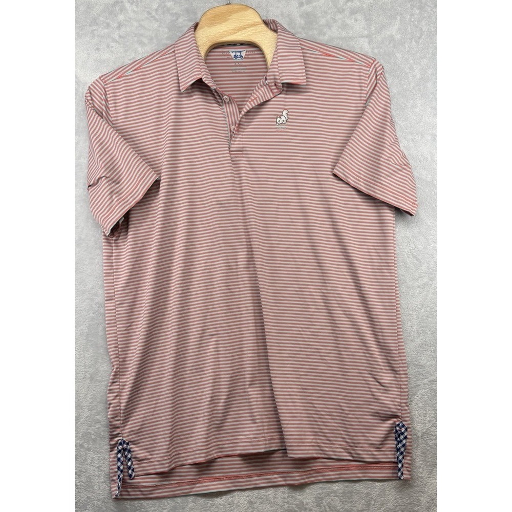 Bald Head Blues Cowans Ford Club Striped Golf Polo Shirt Men's Size 2XL